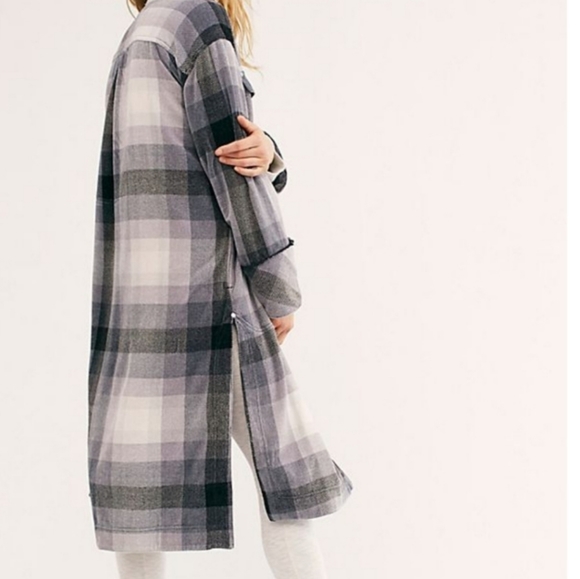 Free People Ashima Chenille Plaid Duster - Picture 2 of 9